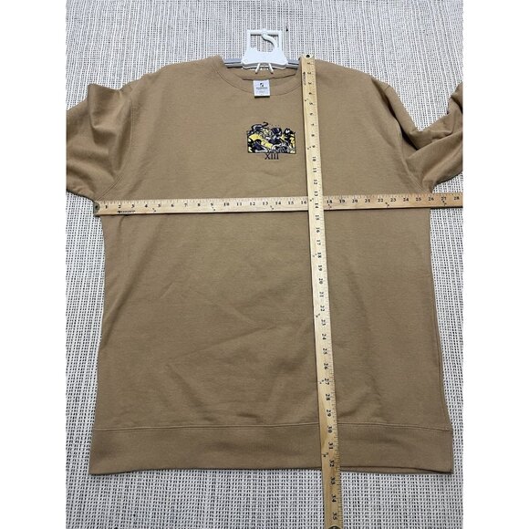 Gilgamesh XIII ROXAS EMBROIDERED Crewneck Sweater Long Sleeve Brown 2XL - Picture 5 of 5
